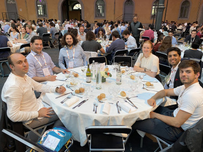 Dr Shah networking with participants at the gala dinner