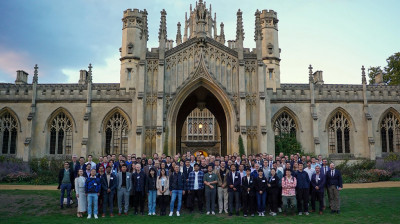 click/tap to enlarge this image... AAMS2026 group photo taken at St. John's College, University of Cambridge