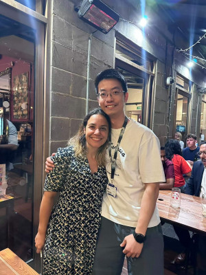 click/tap to enlarge this image... Jie Yang with Prof Ana Sobrido