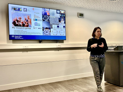 Ana during her talk at UoS - 22nd March 2023