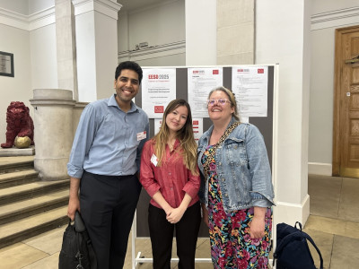 click/tap to enlarge this image... Dr Shah and Nicole with Dr Preston (UCL)