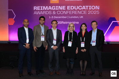 Dr Shah with the rest of the QMUL contingent and Vice-Principal, Prof Stephanie Marshall