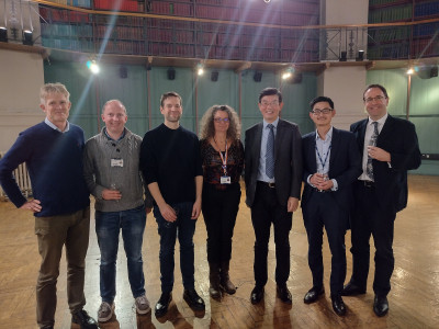 Many colleagues from SEMS attended the celebration including Olly Fenwick, Thomas Iskratsch, Karin Hing and Wei Tan being congratulated in the photo by Martin, Wen and James.