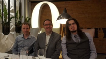 Travis, James and Eduardo at the conference dinner.