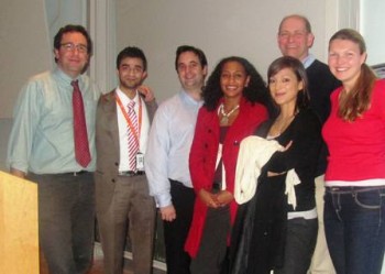 In the picture (from lr)James Busfield,  Osman Bawa (EADS Astrium), Gerard Ward (Ford), Nada Hanafi (FDA) , Lara Starr (AFC Energy) , Andy Bushby and Hazel Screen