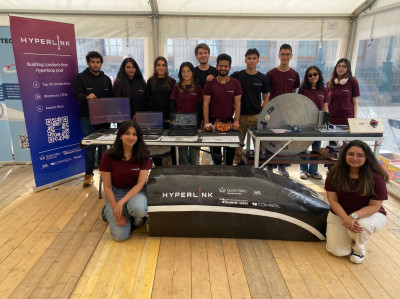 click/tap to enlarge this image... Hyperlink students presenting in the European Hyperloop Week