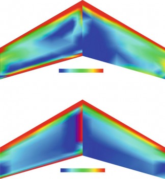 Mean curvature of B-Spline and NURBS parametrisations: NURBS shapes provide much smoother variation of curvature.