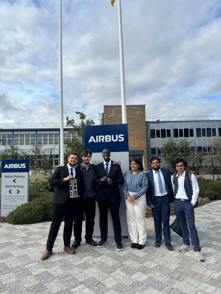 Jarifa and her QMSEDS team mates at Airbus