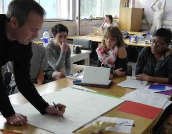 Design studio class in progress
