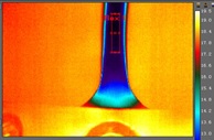 Thermography used to characterise strain induced crystallisation in Natural Rubber