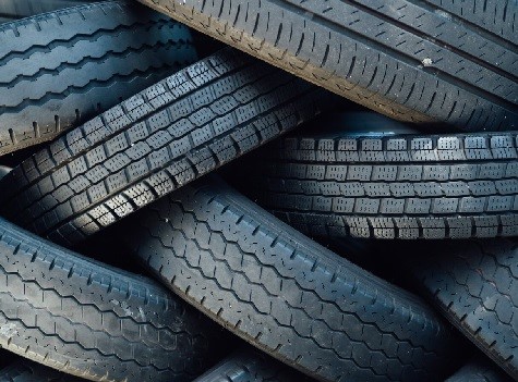 Example of tyres that are not easily recycled currently
