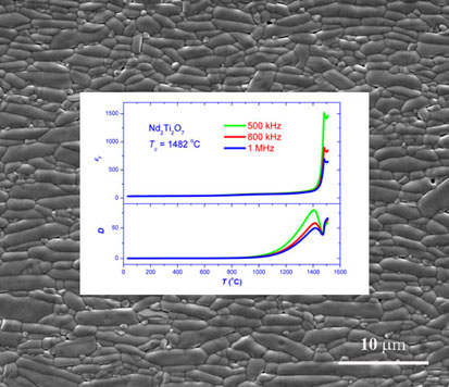 Textured ferroelectric ceramic.