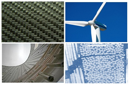 Multifunctional carbon fibre composites are developed with integrated damage sensing capability for applications in aircraft structures and wind turbine blades.