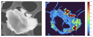 SEM and EDAX maps of potential battery materials. 