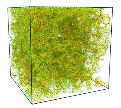 Micro CT image of porous carbon for water purification.